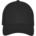 Casquette personnalisée en coton avec maille 260 g/m² Iconic couleur noir deuxième vue frontale
