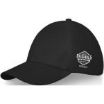 Casquette personnalisée en coton avec maille 260 g/m² Iconic couleur noir vue impression transfert