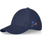 Casquette personnalisée en coton avec maille 260 g/m² Iconic couleur bleu marine vue impression transfert