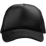 Casquette de style camionneur en polyester avec maille 100 g/m² Town couleur noir deuxième vue frontale