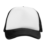 Casquette de style camionneur en polyester avec maille 100 g/m² Town couleur blanc/noir deuxième vue frontale