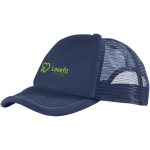 Casquette de style camionneur en polyester avec maille 100 g/m² Town couleur bleu marine vue impression sérigraphique