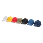 Casquette brodée en coton recyclé 190 g/m² avec visière incurvée Eco couleur noir vue générale