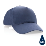 Casquette brodée en coton recyclé 190 g/m² avec visière incurvée Eco couleur bleu marine