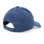 Casquette brodée en coton recyclé 190 g/m² avec visière incurvée Eco couleur bleu marine cinquième vue