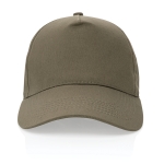 Casquette brodée en coton recyclé 190 g/m² avec visière incurvée Eco couleur vert militaire deuxième vue