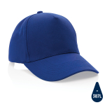 Casquette personnalisée en coton recyclé 280 g/m² Eco Plus couleur bleu