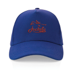 Casquette personnalisée en coton recyclé 280 g/m² Eco Plus couleur bleu vue avec logo