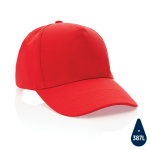 Casquette personnalisée en coton recyclé 280 g/m² Eco Plus couleur rouge