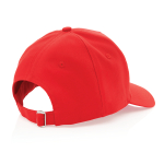 Casquette personnalisée en coton recyclé 280 g/m² Eco Plus couleur rouge cinquième vue