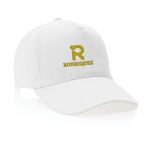 Casquette personnalisée en coton recyclé 280 g/m² Eco Plus couleur blanc vue avec logo