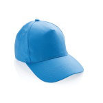 Casquette personnalisée en coton recyclé 280 g/m² Eco Plus couleur cyan