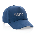 Casquette personnalisée en coton recyclé 280 g/m² Eco Plus couleur bleu marine vue avec logo