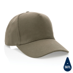 Casquette personnalisée en coton recyclé 280 g/m² Eco Plus couleur vert militaire