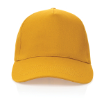 Casquette personnalisée en coton recyclé 280 g/m² Eco Plus couleur jaune foncé deuxième vue