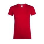 T-shirt économique pour femmes 100% coton 150 g/m² SOL'S Regent couleur rouge cinquième vue