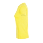 T-shirt économique pour femmes 100% coton 150 g/m² SOL'S Regent couleur jaune vue latérale