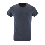 T-shirts publicitaires cintrés en coton 150 g/m² SOL'S Regent Fit couleur bleu foncé chiné cinquième vue