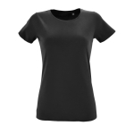 T-shirts publicitaires pour femmes en coton 150 g/m² SOL'S Regent Fit couleur noir troisième vue
