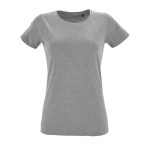 T-shirts publicitaires pour femmes en coton 150 g/m² SOL'S Regent Fit couleur gris chiné