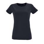T-shirts publicitaires pour femmes en coton 150 g/m² SOL'S Regent Fit couleur bleu marine