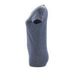 T-shirts publicitaires pour femmes en coton 150 g/m² SOL'S Regent Fit couleur bleu foncé chiné vue latérale