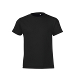 T-shirt économique pour enfants 100% coton 150 g/m² SOL'S Regent couleur noir troisième vue