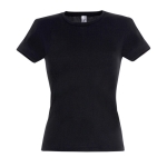 T-shirts publicitaires pour femmes 100% coton 150 g/m² SOL'S Miss couleur noir troisième vue