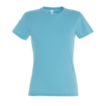 T-shirts publicitaires pour femmes 100% coton 150 g/m² SOL'S Miss couleur bleu ciel