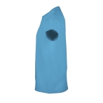 T-shirt unisexe personnalisé 100% coton 190 g/m² SOL'S Imperial couleur cyan vue latérale