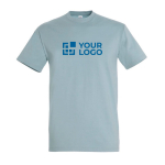 T-shirt unisexe personnalisé 100% coton 190 g/m² SOL'S Imperial couleur bleu gris vue avec zone d'impression