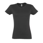 T-shirt pour femmes 100% coton 190 g/m² SOL'S Imperial couleur gris foncé huitième vue