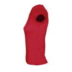 T-shirts pour femmes à col en V 100% coton 150 g/m² SOL'S Moon couleur rouge vue latérale