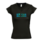 T-shirts pour femmes à col en V 100% coton 150 g/m² SOL'S Moon vue avec zone d'impression