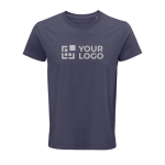 T-shirts personnalisés en coton biologique 150 g/m² SOL'S Crusader couleur titan vue avec zone d'impression