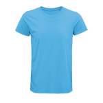 T-shirts personnalisés en coton biologique 150 g/m² SOL'S Crusader couleur cyan