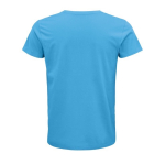 T-shirts personnalisés en coton biologique 150 g/m² SOL'S Crusader couleur cyan vue arrière