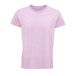 T-shirts personnalisés en coton biologique 150 g/m² SOL'S Crusader couleur rose clair 