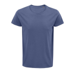 T-shirts personnalisés en coton biologique 150 g/m² SOL'S Crusader couleur bleu jean