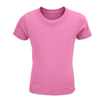 T-shirt pour enfant en coton 100 % biologique 150 g/m² SOL'S Crusader couleur rose