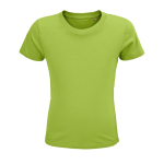 T-shirt pour enfant en coton 100 % biologique 150 g/m² SOL'S Crusader couleur vert clair huitième vue
