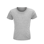 T-shirt pour enfants en coton 100% biologique 150 g/m² SOL'S Crusader couleur gris chiné