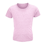 T-shirt pour enfant en coton 100 % biologique 150 g/m² SOL'S Crusader couleur rose clair 