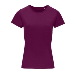 T-shirt pour femmes en coton 100% biologique 150 g/m² SOL'S Crusader couleur bordeaux deuxième vue
