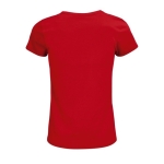 T-shirt pour femmes en coton 100% biologique 150 g/m² SOL'S Crusader couleur rouge vue arrière