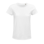T-shirt pour femmes en coton 100% biologique 150 g/m² SOL'S Crusader couleur blanc neuvième vue