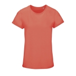 T-shirt pour femmes en coton 100% biologique 150 g/m² SOL'S Crusader couleur orange fluorescent