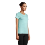 T-shirt pour femmes en coton 100% biologique 150 g/m² SOL'S Crusader couleur bleu pastel deuxième vue photographique