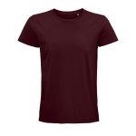 T-shirt unisexe cintré en coton biologique 175 g/m² SOL'S Pioneer couleur bordeaux huitième vue