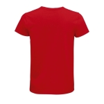 T-shirt unisexe cintré en coton biologique 175 g/m² SOL'S Pioneer couleur rouge vue arrière